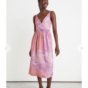 NTW & other stories watercolor sleeveless backless midi dress